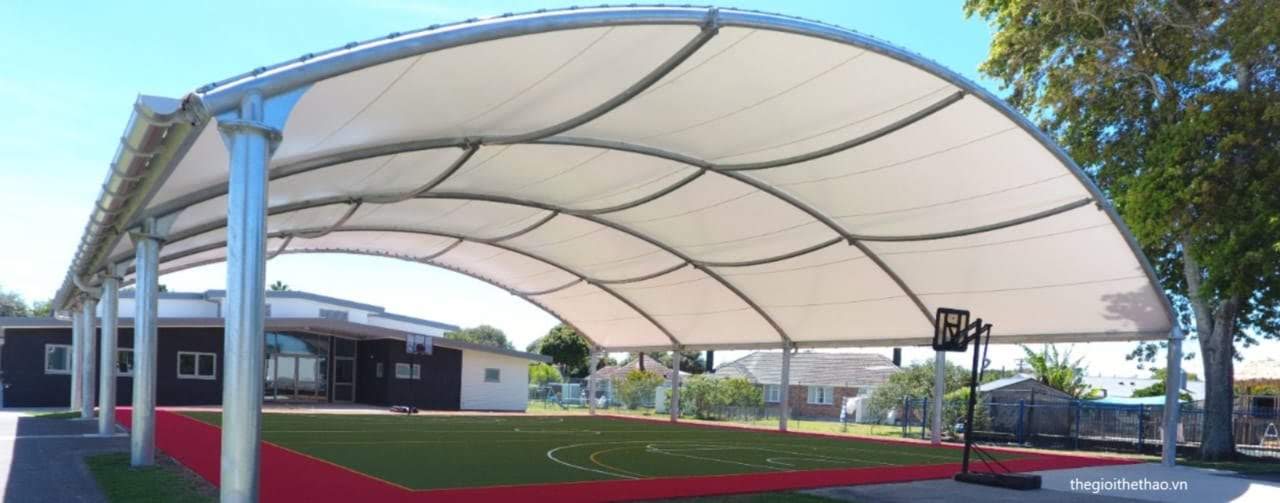 Mái che vòm căng sân thể thao Pickleball + Bóng rổ +tennis