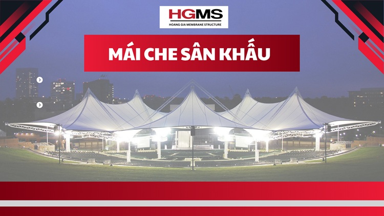 mái che sân khấu bạt căng PVDF 2